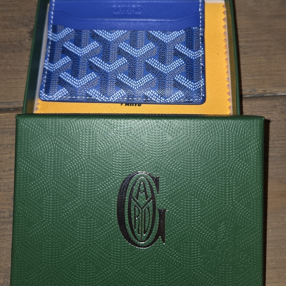 Goyard Blue and Black Patterned Card Holder NIB - Picture 4 of 4